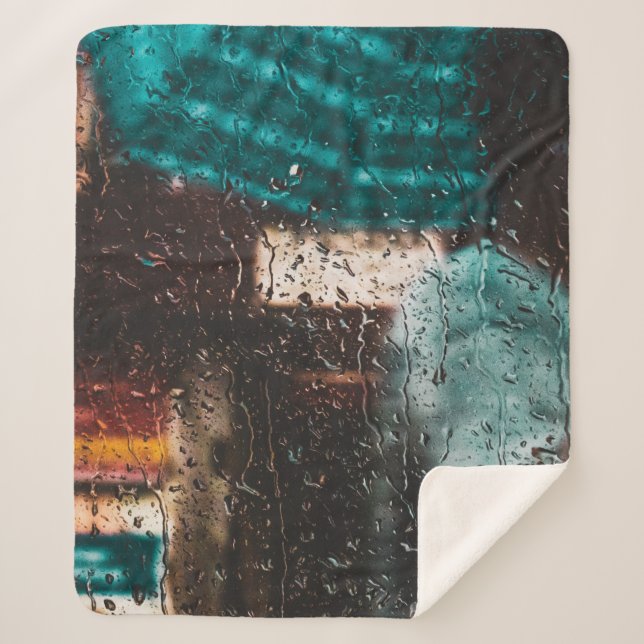 Manta Sherpa Rain wet water drip window nature (Anverso)
