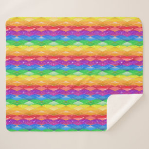 Manta Sherpa Rainbow Glitter Pride Argyle Diamond 