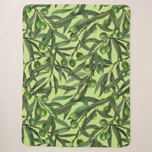 Manta Sherpa Ramas de oliva en verde oliva