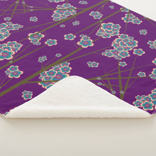 Manta Sherpa Ramas peculiares Amethyst Sherpa Blanket (3/4)