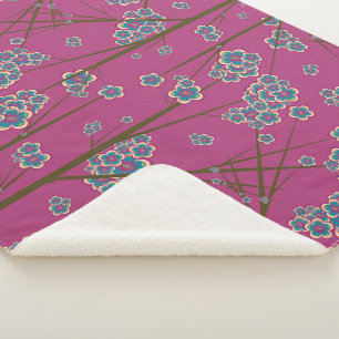 Manta Sherpa Ramas peculiares Boysenberry Sherpa Blanket