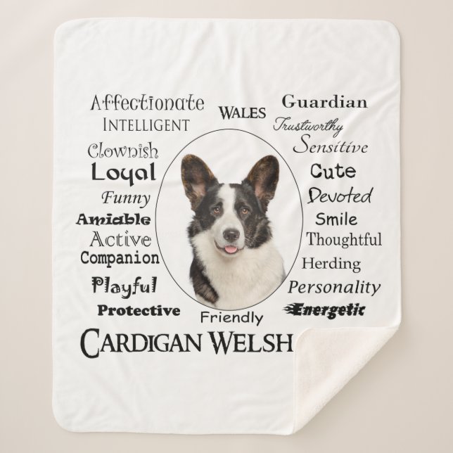 Manta Sherpa Rasgos de Corgi (Anverso)