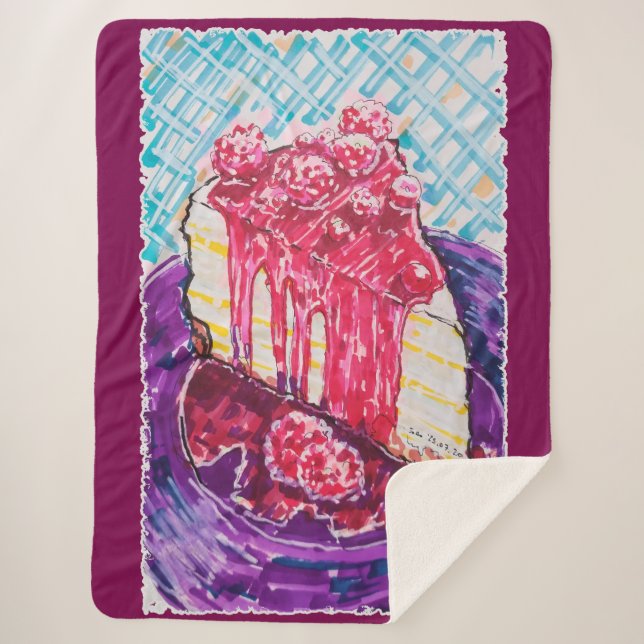 Manta Sherpa Raspberry Cake (Anverso)