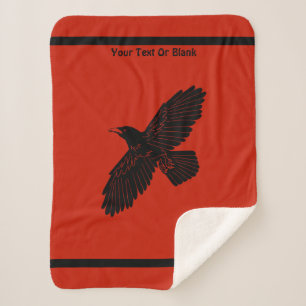 Manta Sherpa Raven en rojo