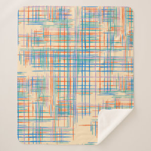 Manta Sherpa Rayas abstractas, coloridas alfombras de hierba ét