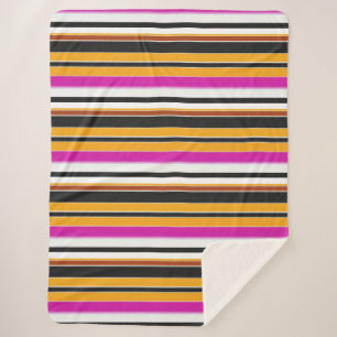 Manta Sherpa Rayas amarillas negras y cortas