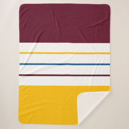 Manta Sherpa Rayas ámbar de mora otoñales