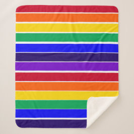 Manta Sherpa Rayas arcoiris