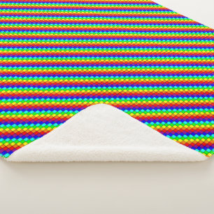 Manta Sherpa Rayas arcoiris - Sherpa Blanket