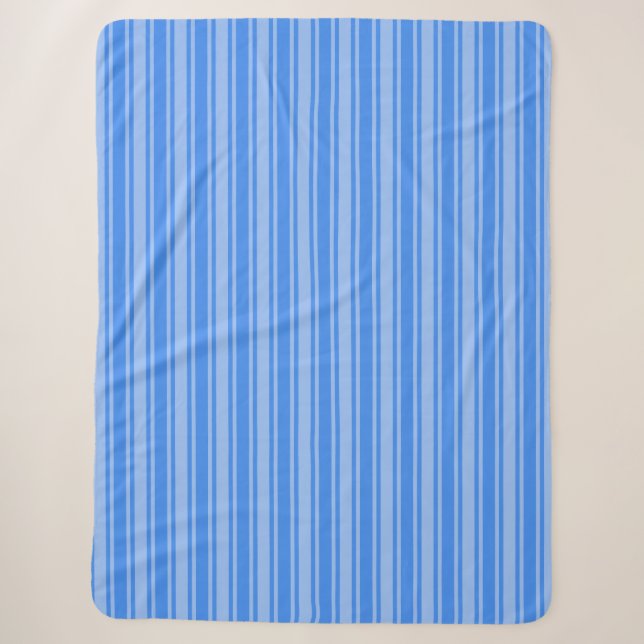 Manta Sherpa Rayas de caramelo azul (Anverso)