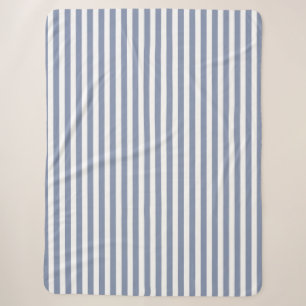 Manta Sherpa Rayas de caramelo azul gris y blanco