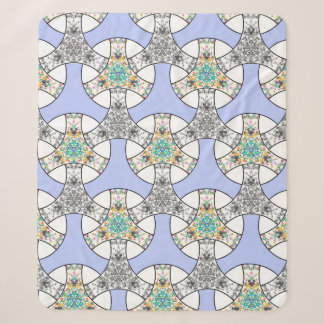Manta Sherpa Rayas de entrelazado de mosaico inmaculado
