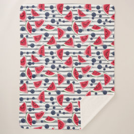 Manta Sherpa Rayas de sandía de verano