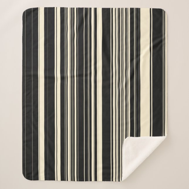 Manta Sherpa Rayas de vintage (Anverso)