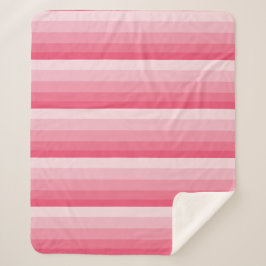 Manta Sherpa Rayas diagonales ómbricas en tonos rosas