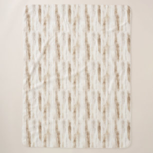 Manta Sherpa Rayas marrones blancos crema de moda