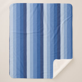 Manta Sherpa Rayas ómbre en tonos azules