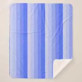 Manta Sherpa Rayas ombre en tonos de azul pervinca