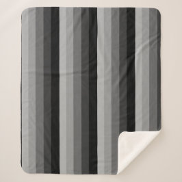 Manta Sherpa Rayas ómbricas en tonos grises