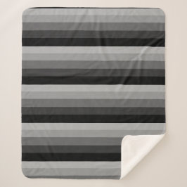 Manta Sherpa Rayas ómbricas en tonos grises