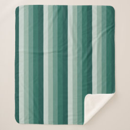 Manta Sherpa Rayas ómbricas en tonos verdes