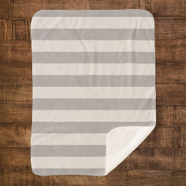 Manta Sherpa Rayos grises y marfileños | Casa de campo moderna