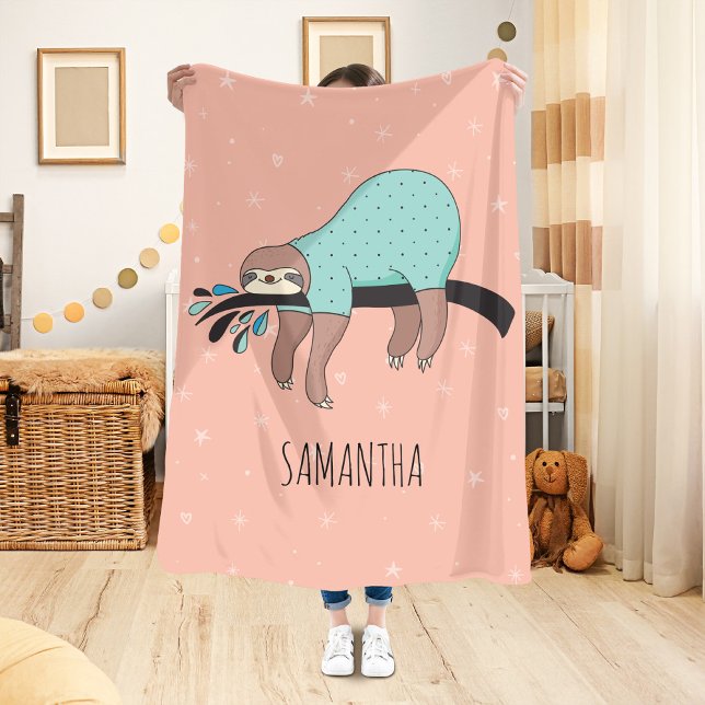 Manta Sherpa Razón de corte (Snuggle like a sleepy sloth with this blanket full of personality!)