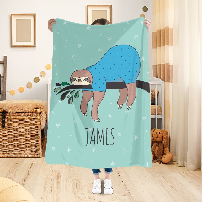 Manta Sherpa Razón de corte (Snuggle like a sleepy sloth with this blanket full of personality!)