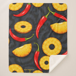 Manta Sherpa Rebanada Picante - Diseño Imperio de Piña