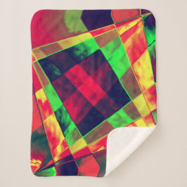 Manta Sherpa Rectáreas y rectángulos de color inclinado