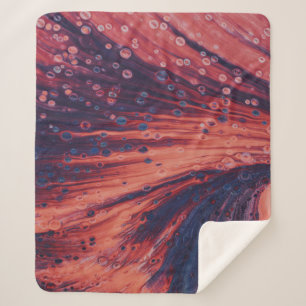 Manta Sherpa Red and black abstract painting