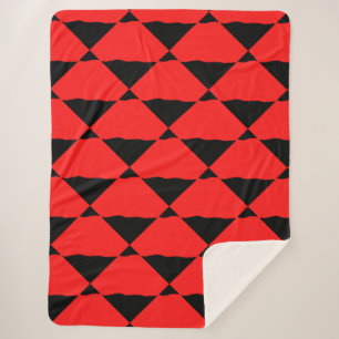 Manta Sherpa Red and black contemporany art background