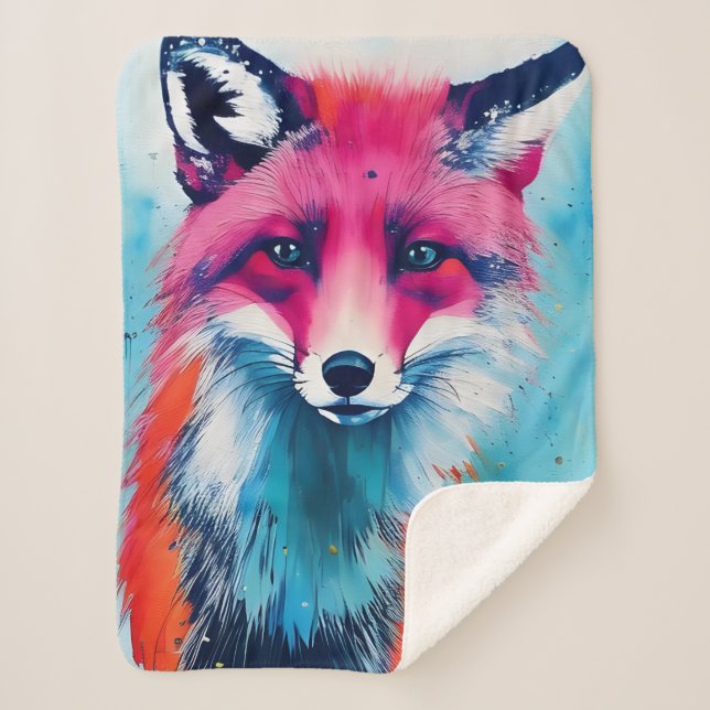 Manta Sherpa Red Fox Magnet (Anverso)