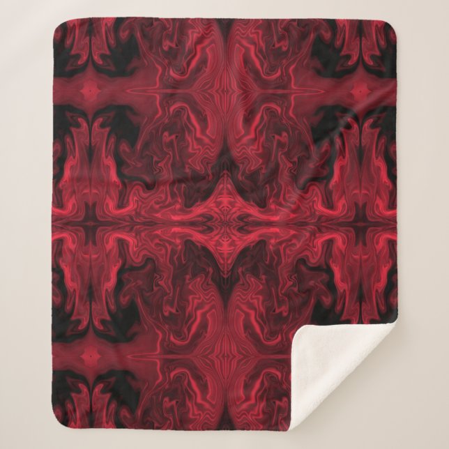 Manta Sherpa Red Smoke Sherpa Blanket (Anverso)