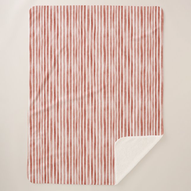 Manta Sherpa Red White Stripes Christmas (Anverso)