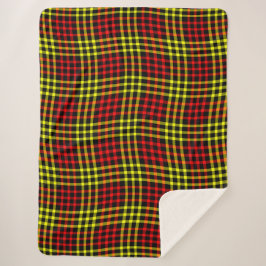 Manta Sherpa Red Yellow Plaid Checker Seamless Pattern