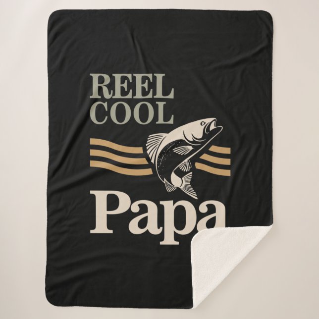 Manta Sherpa Reel Guay Papa - Regalos de padre y abuelo (Anverso)