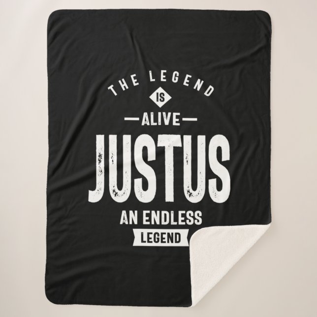 Manta Sherpa Regalo de cumpleaños con nombre personalizado de J (Anverso)