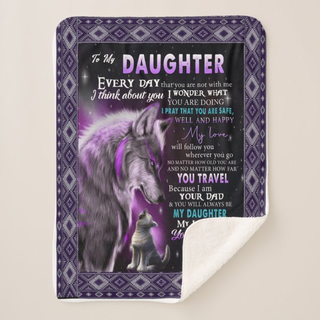 Manta Sherpa Regalo De Cumpleaños De La Hija De Papá Para Que L (Anverso)