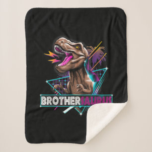 Manta Sherpa Regalo De Familia De Dinosaurios Hermanos Para Her