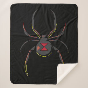 Manta Sherpa Regalo de Spider negro de viuda  Amantes araña