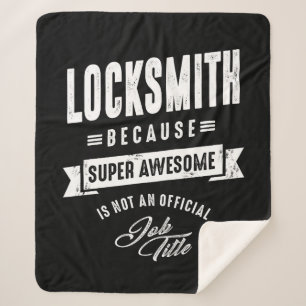 Manta Sherpa Regalo de títulos de trabajo de locksmith
