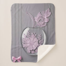 Manta Sherpa Regalo del Día de la Madre Arte de AI con vidrio f