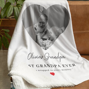 Manta Sherpa Regalo fotográfico personalizado del abuelo