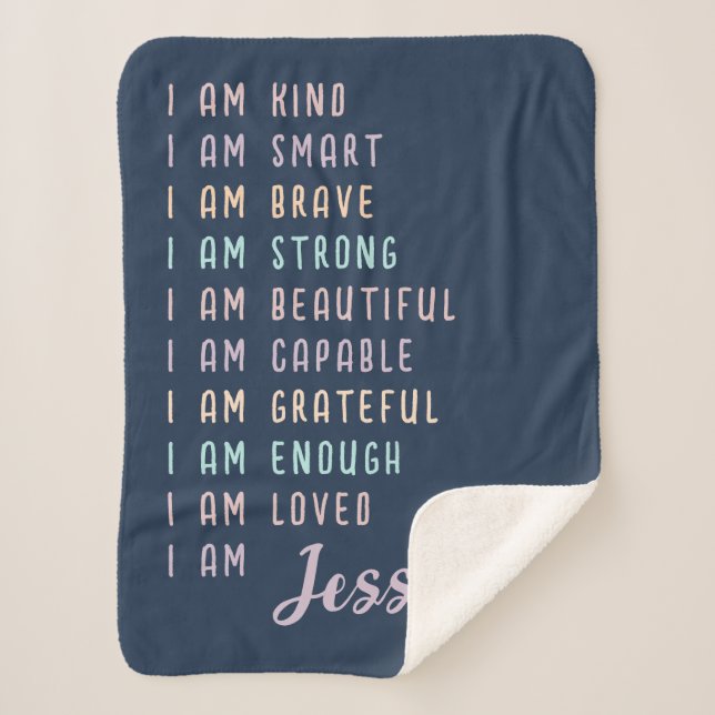 Manta Sherpa Regalo motivacional para Chica adolescente persona (Anverso)