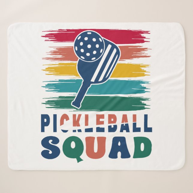 Manta Sherpa Regalo para jugadores de pickleball (Anverso (horizontal))