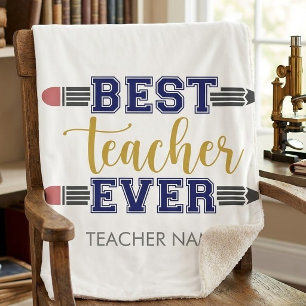 Manta Sherpa Regalo Personalizado Mejor Profesor - Regalo Perso