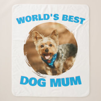 Manta Sherpa Regalo personalizado mínimo mejor perro gato mamá