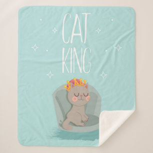Manta Sherpa Regalos De Cat King Para Los Amantes Del Gato
