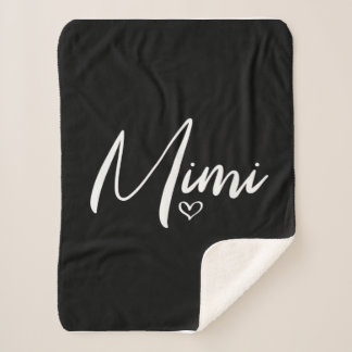 Manta Sherpa Regalos de cumpleaños personalizado para Mimi|Mimi